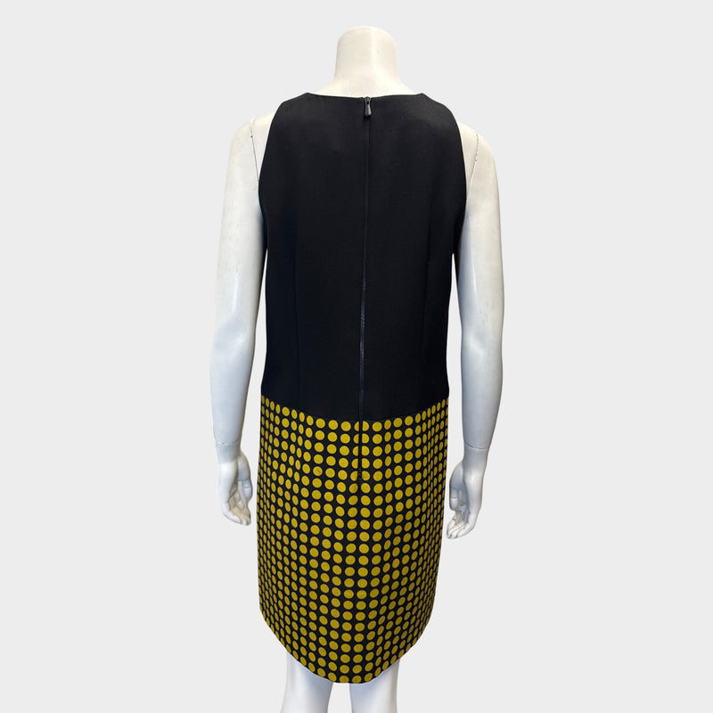 Bottega Veneta Black and Yellow Polka Dot Dress