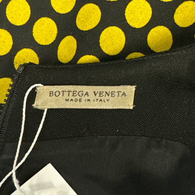 Bottega Veneta Black and Yellow Polka Dot Dress