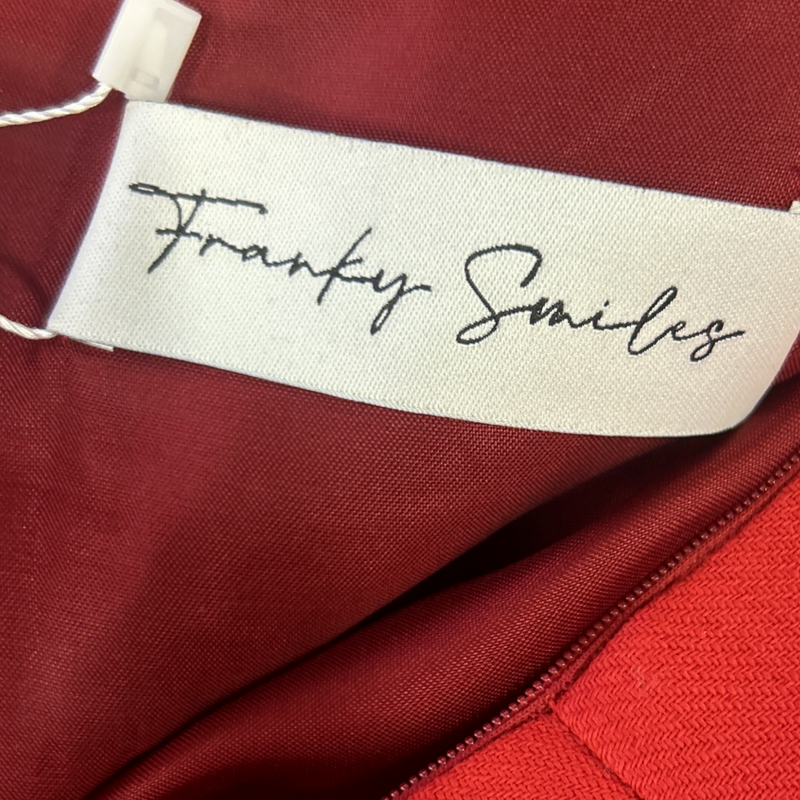 Franky Smiles Red Structured Sleeveless Dress