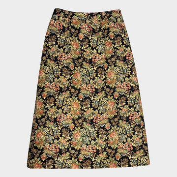 Floral-print-jacquard-a-line-midi-skirt hotsell