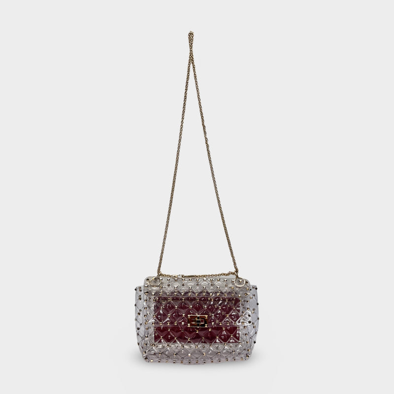 Valentino PVC Medium Rockstud Spike Shoulder Bag