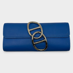 Hermès Egee Blue Evercolor Clutch