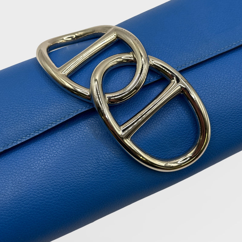 Hermès Egee Blue Evercolor Clutch