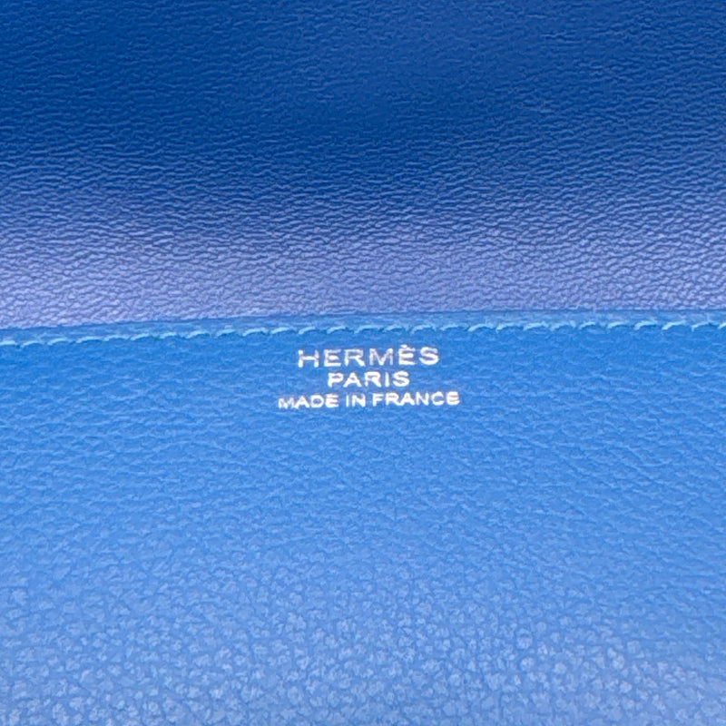 Hermès Egee Blue Evercolor Clutch