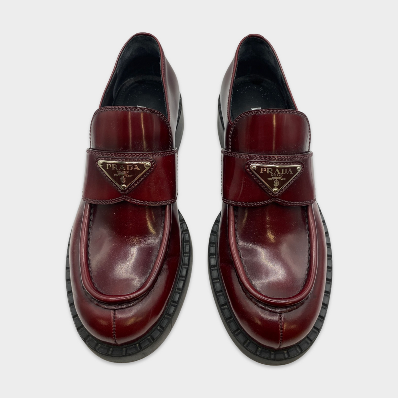 Prada loafers womens best sale