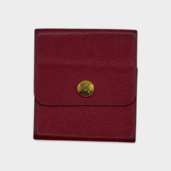 Hermès dark red leather cardholder