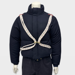 Moncler Men's Gamme Blue Navy wool puffer Jacket