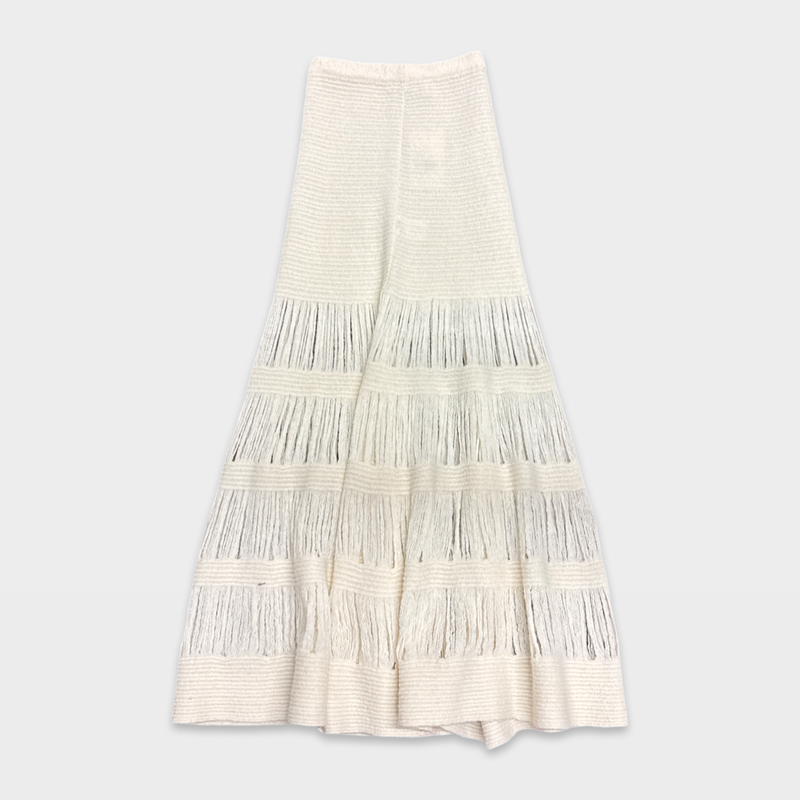 Gabriela Hearst ecru wool skirt