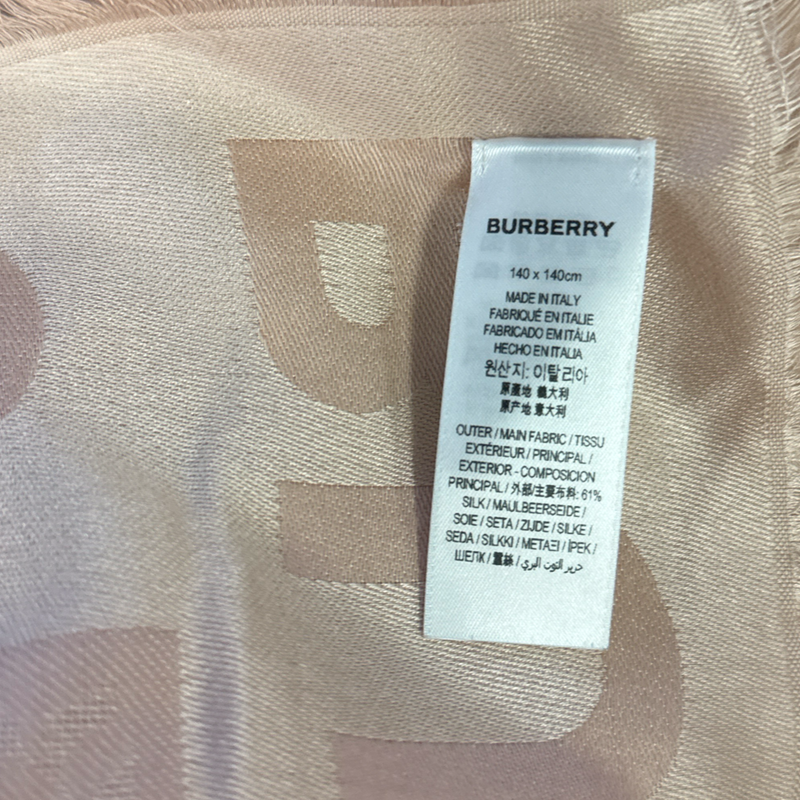 Burberry Women's nude silk and wool Scarf