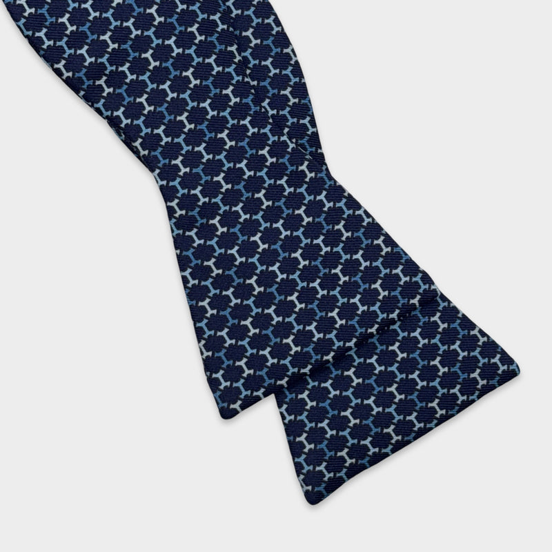 Hermès Blue Logo Bow Tie