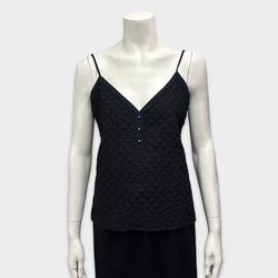 Chanel Black and Navy Quilted Camisole