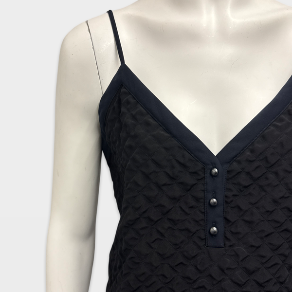 Chanel Black and Navy Quilted Camisole