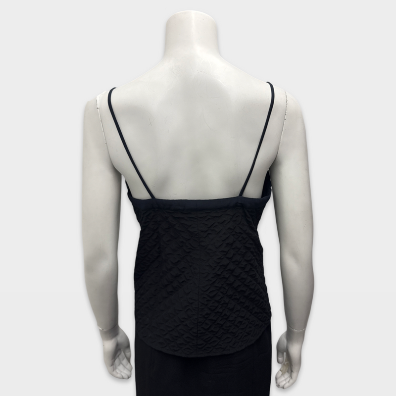 Chanel Black and Navy Quilted Camisole