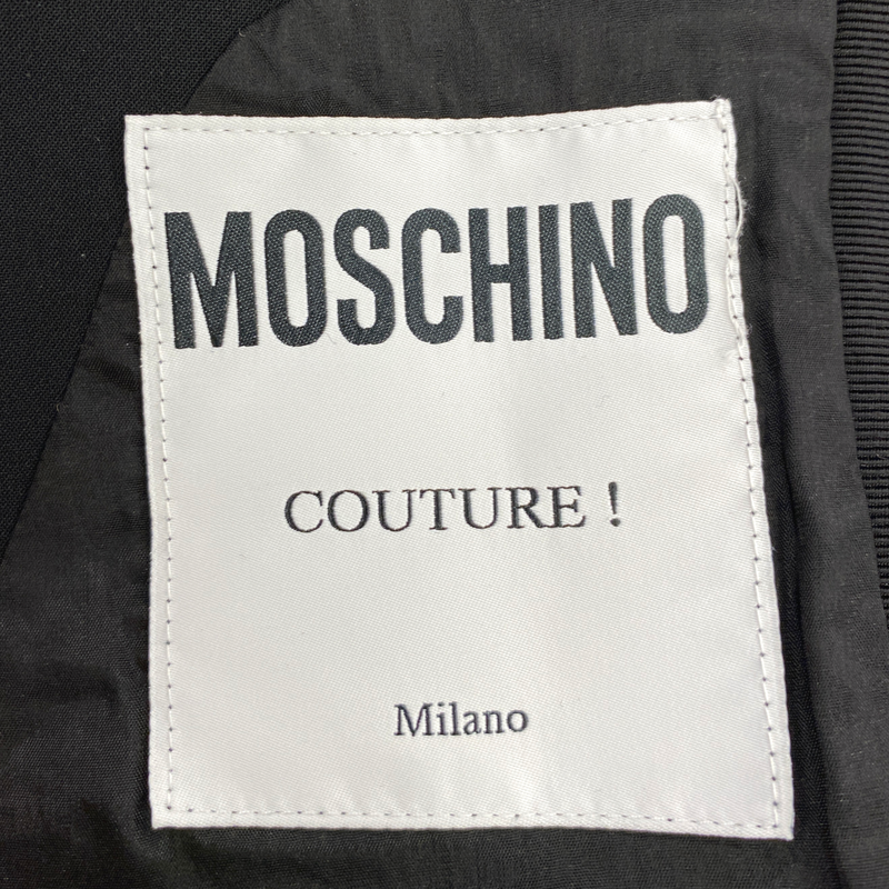 Moschino Couture women's black dress with leather detailing