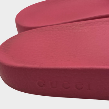 Pink floral gucci online slides