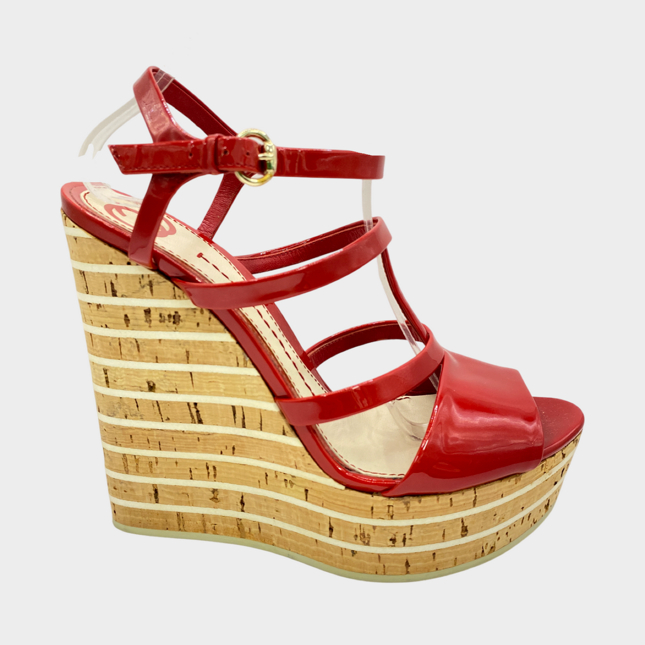 Gucci cheap red wedges