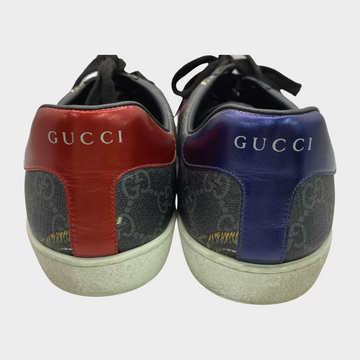 Gucci men s black ace GG supreme sneakers Loop Generation