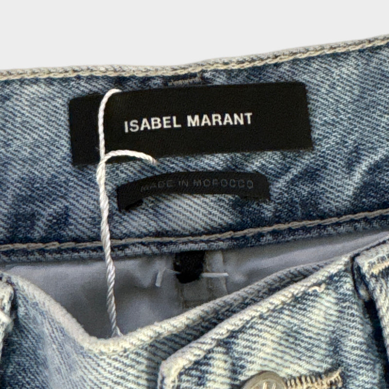 Isabel Marant Women's Light Blue cropped high-rise Dilali Jeans