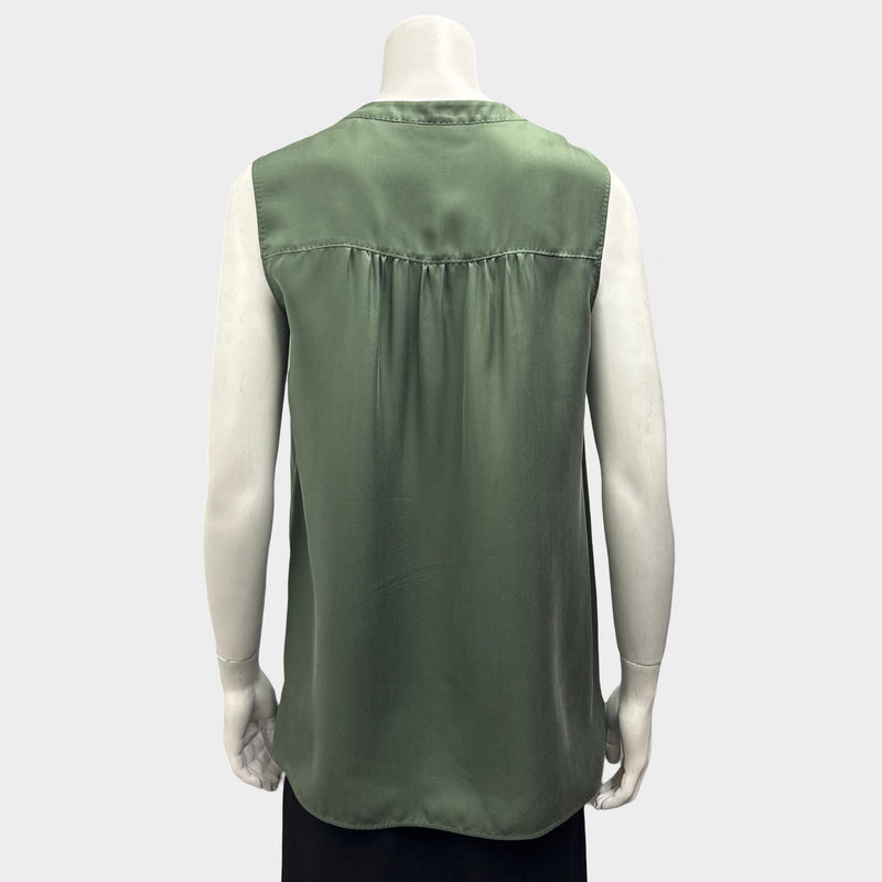 Loro Piana Women's Green Silk Sleeveless Blouse