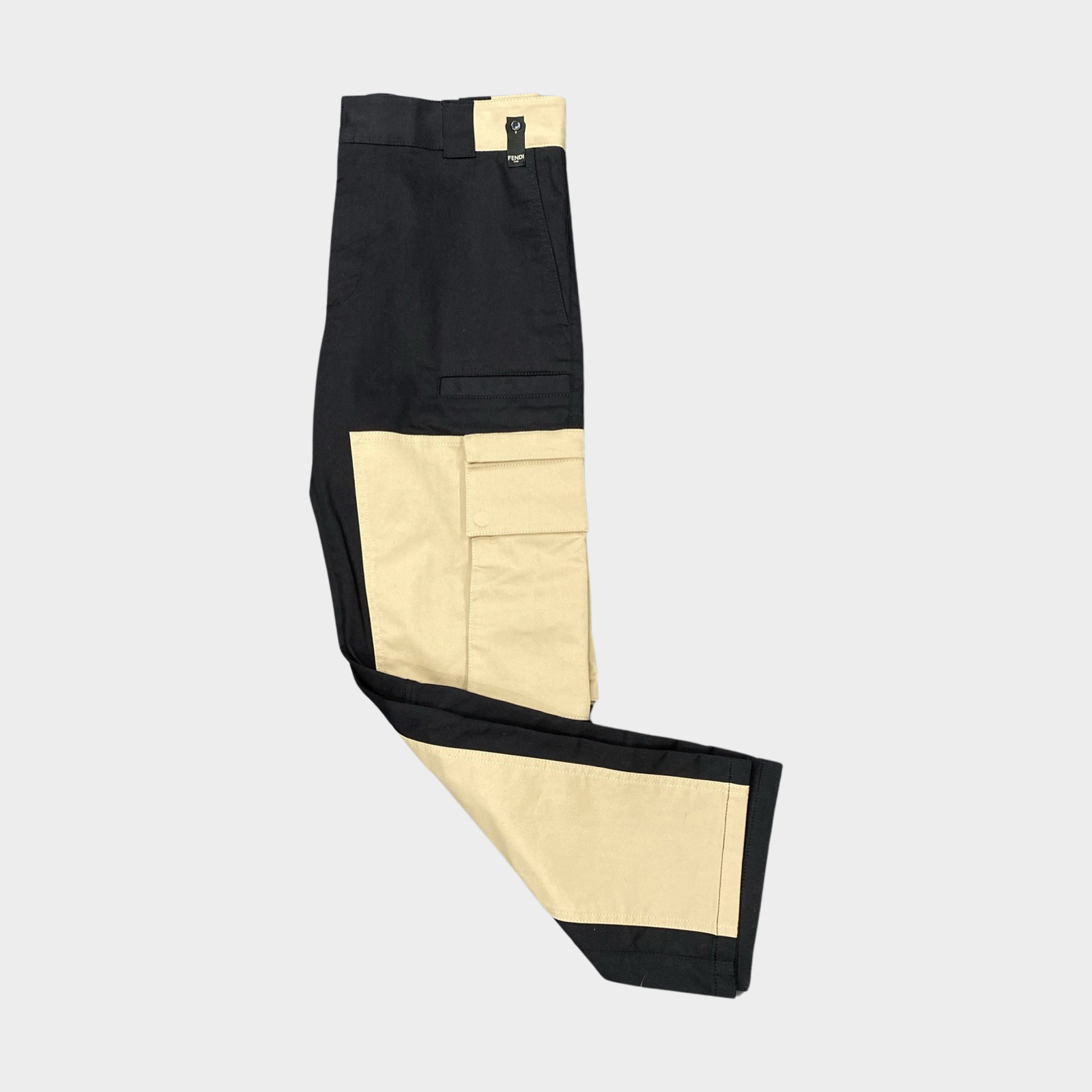 FENDI: bicolor jogging trousers with logoed bands - White | FENDI pants  FAB562 AD39 online at GIGLIO.COM