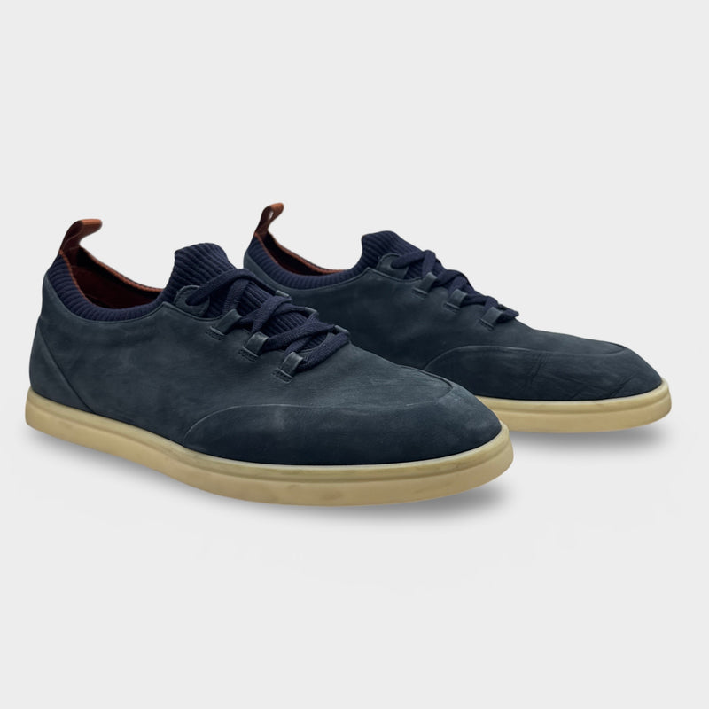 Loro Piana Men's Soho Walk Navy Blue Sneakers