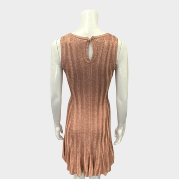 Alexander mcqueen metallic mesh knit dress best sale