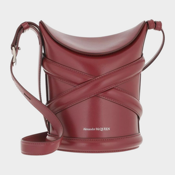 Alexander mcqueen burgundy online bag