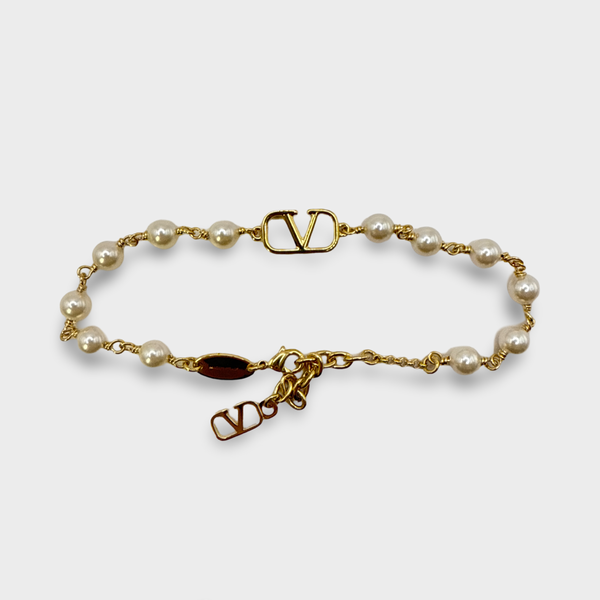 Valentino Women's Gold pearl Bracelet