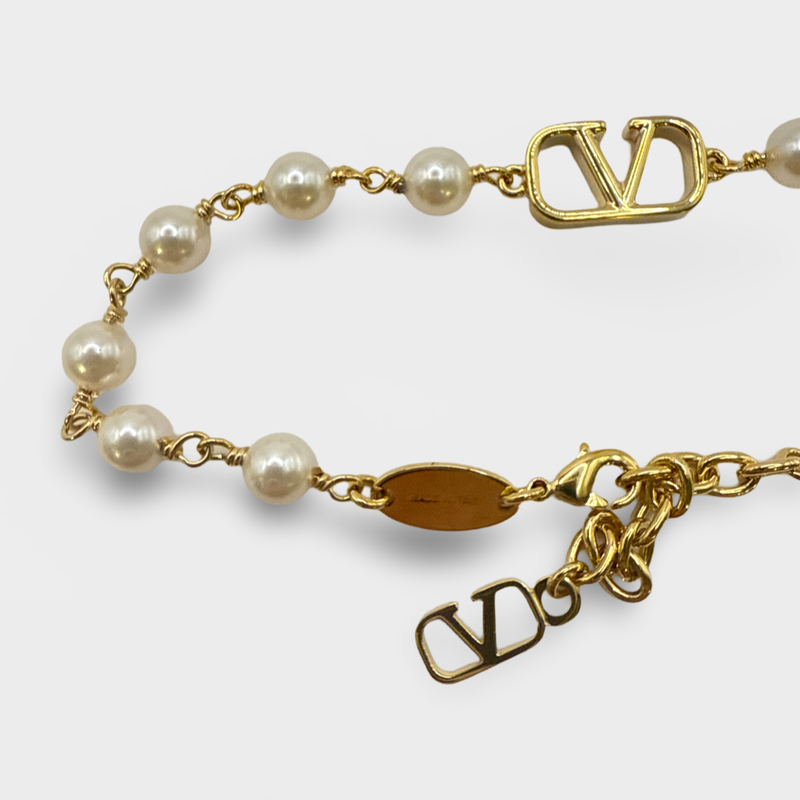 Valentino Women's Gold pearl Bracelet