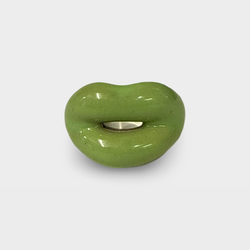 HotLips by Solange Women's Green Silver Ring