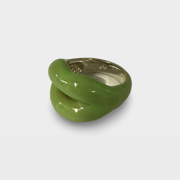 HotLips by Solange Women's Green Silver Ring