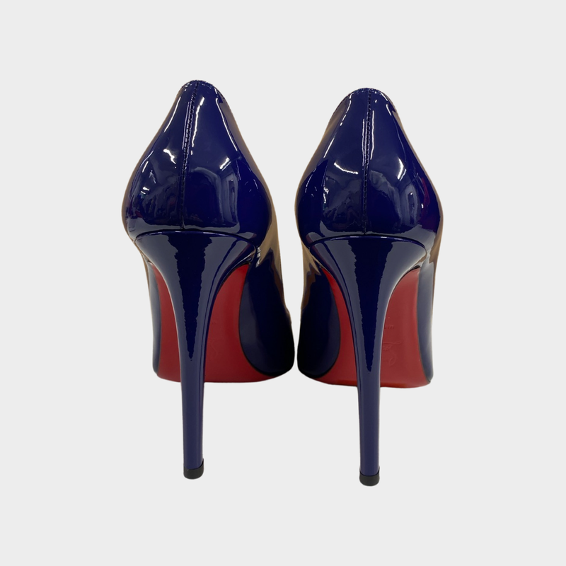 Christian Louboutin navy patent leather heels