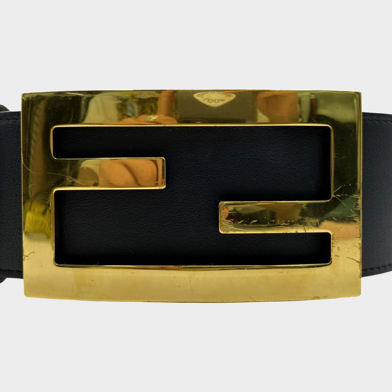 Fendi Regular Belts Women Leather Black Turtledove