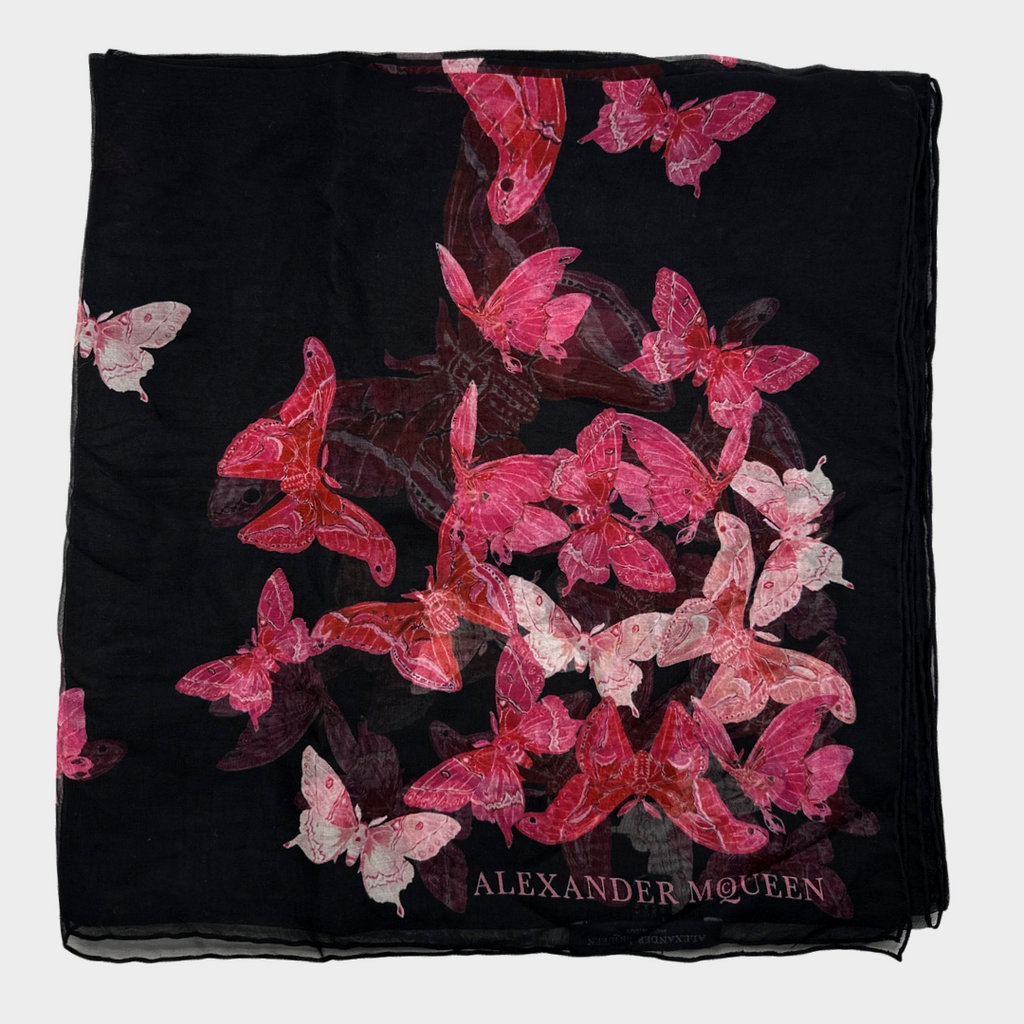 Alexander mcqueen butterfly scarf best sale