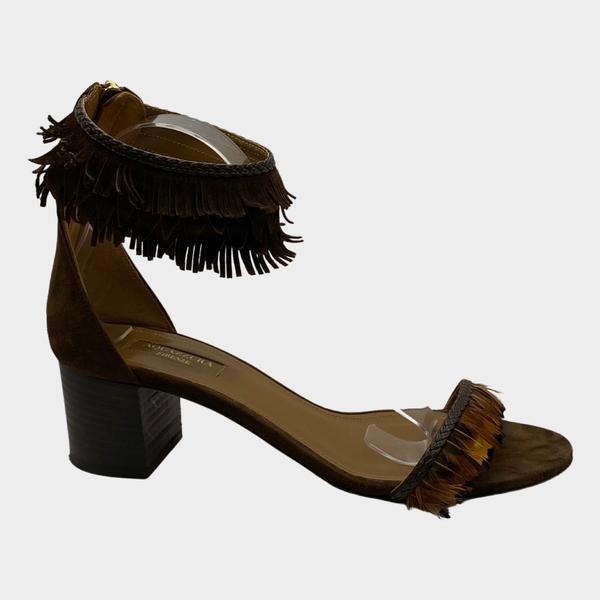 Aquazzura hot sale fringe heels