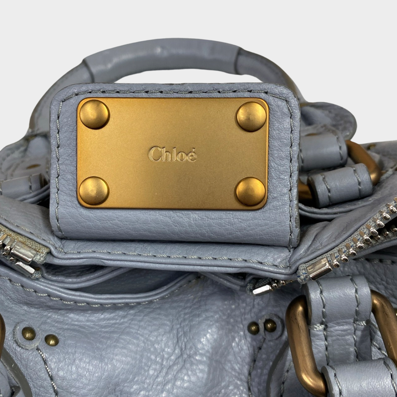 Chloe women's grey leather paddington leather satchel bag