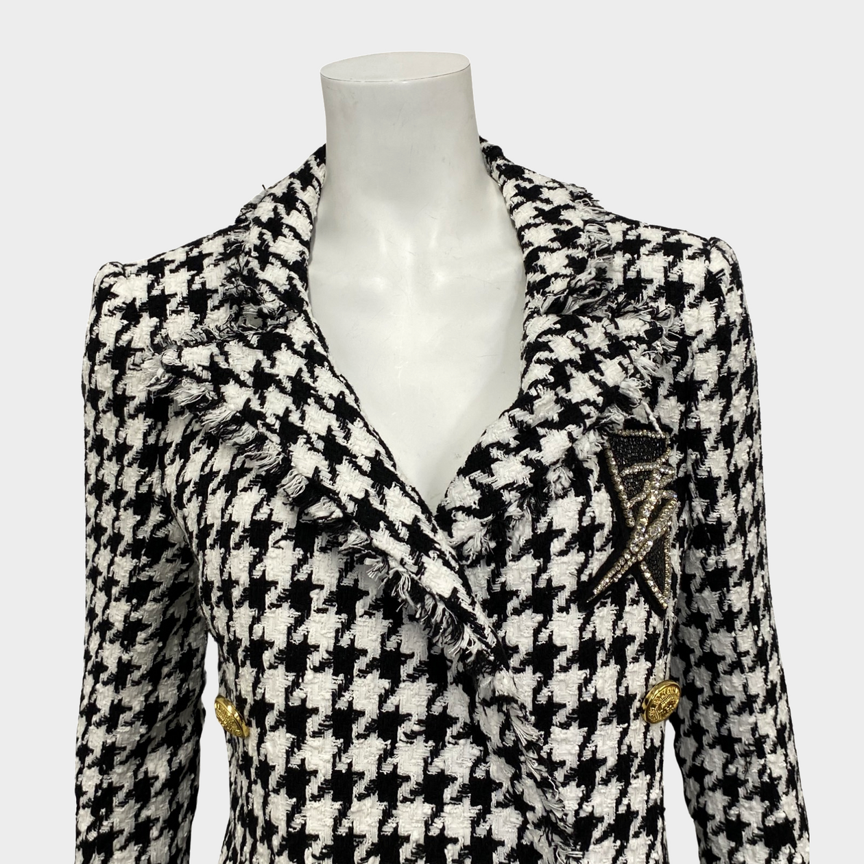 Balmain hot sale houndstooth blazer