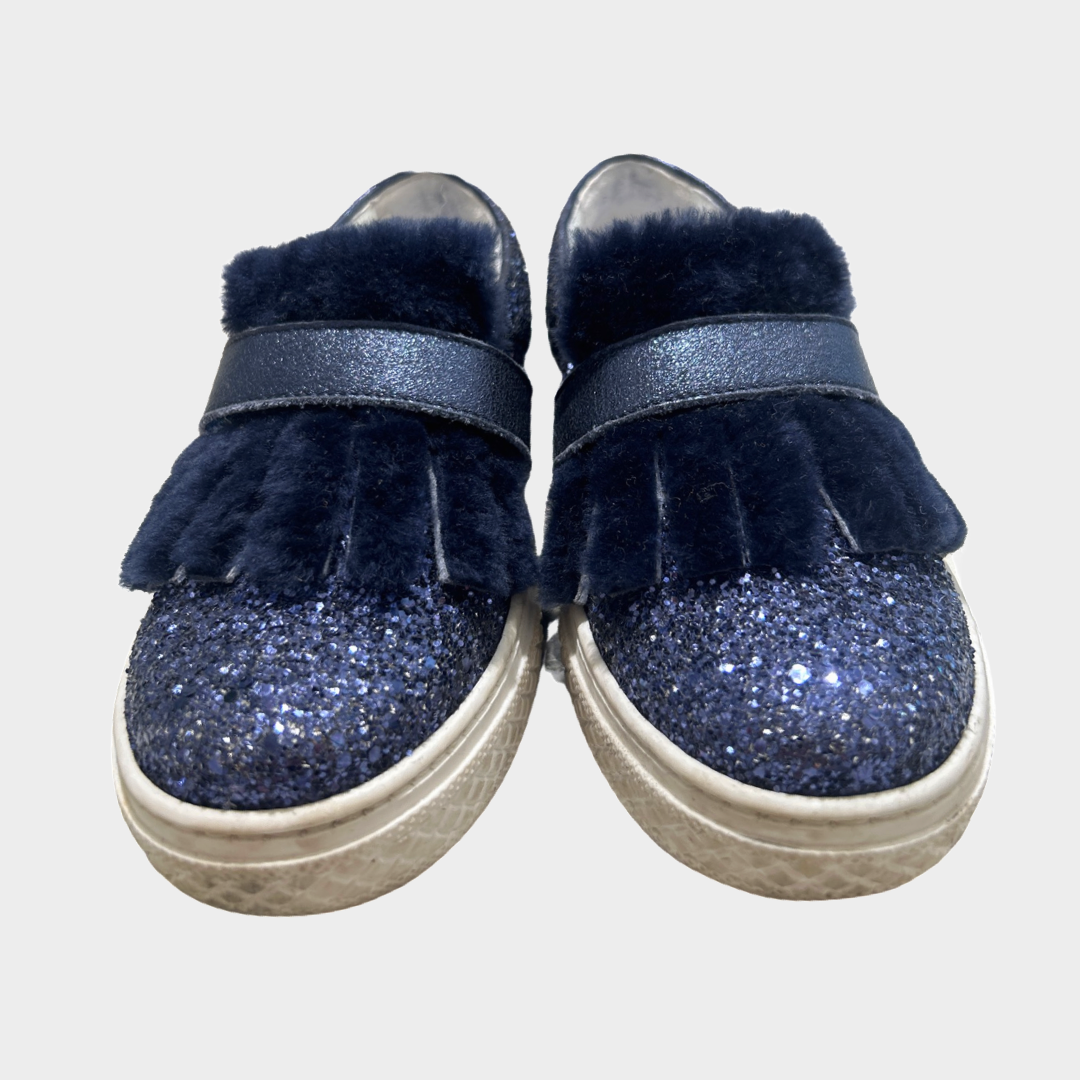 Navy sale glitter sneakers