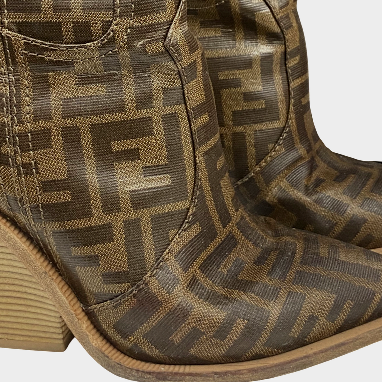 Fendi cowboy cheap boots gold