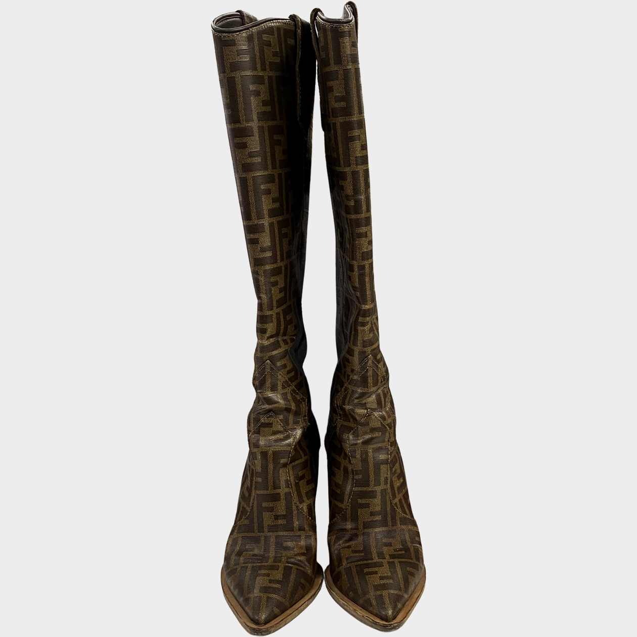 Fendi zucca hot sale boots