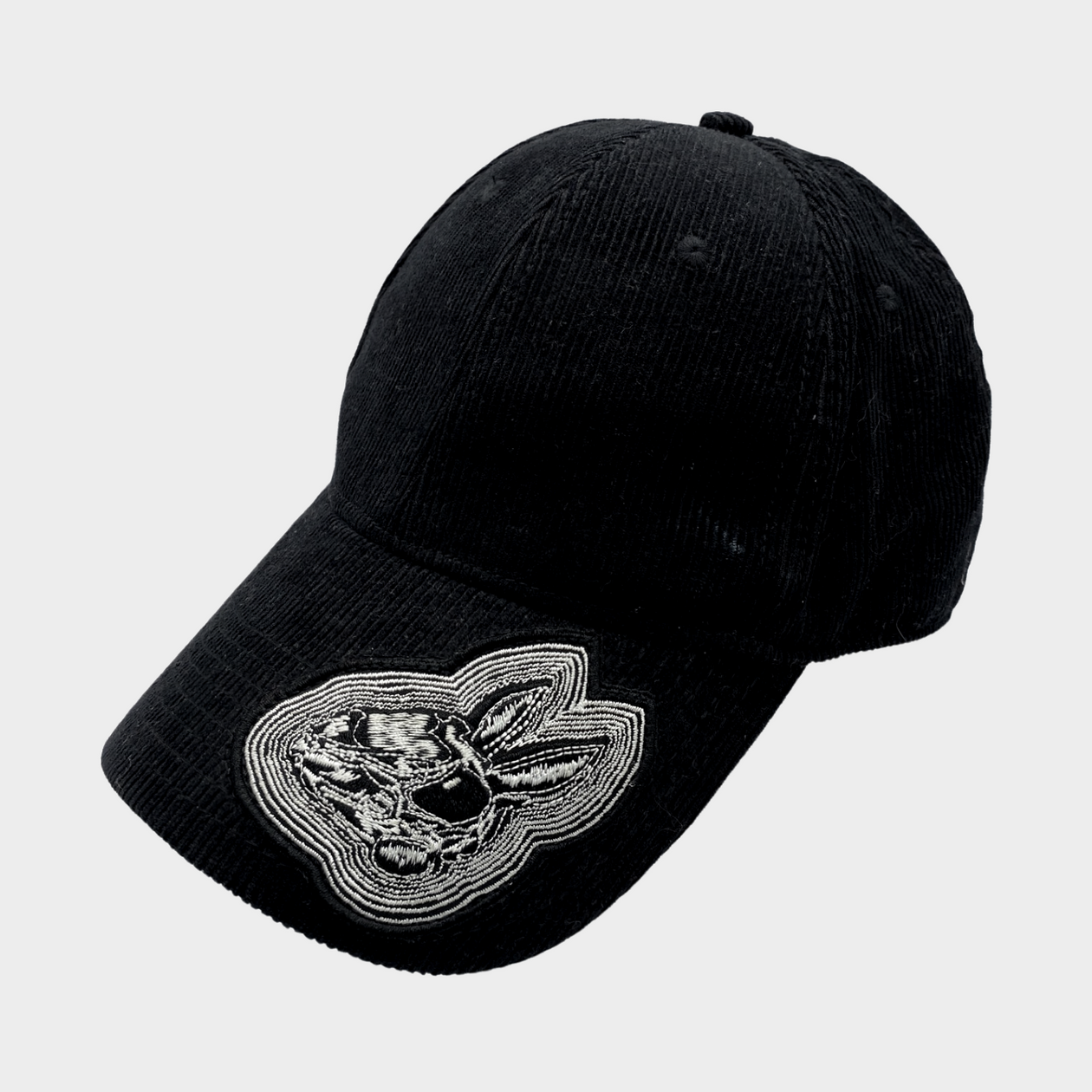 ALEXANDER MCQUEEN MCQ men s black corduroy cap Loop Generation