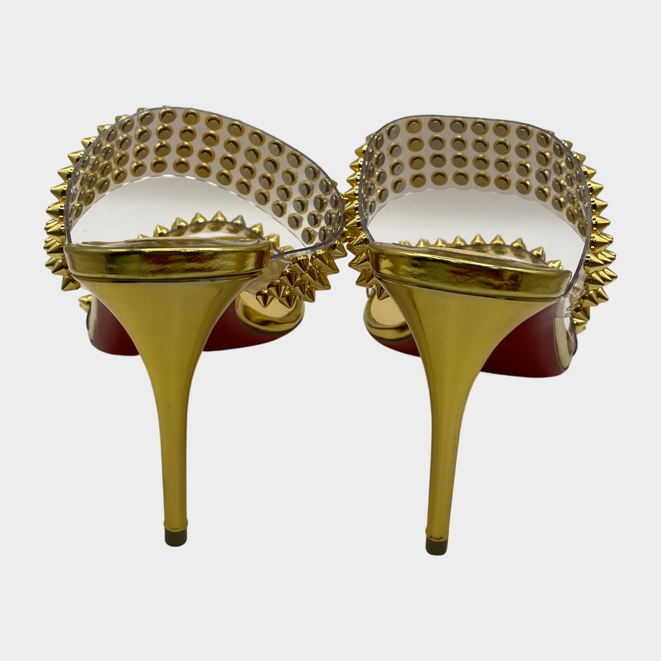 CHRISTIAN LOUBOUTIN black and gold studded pumps – Loop Generation