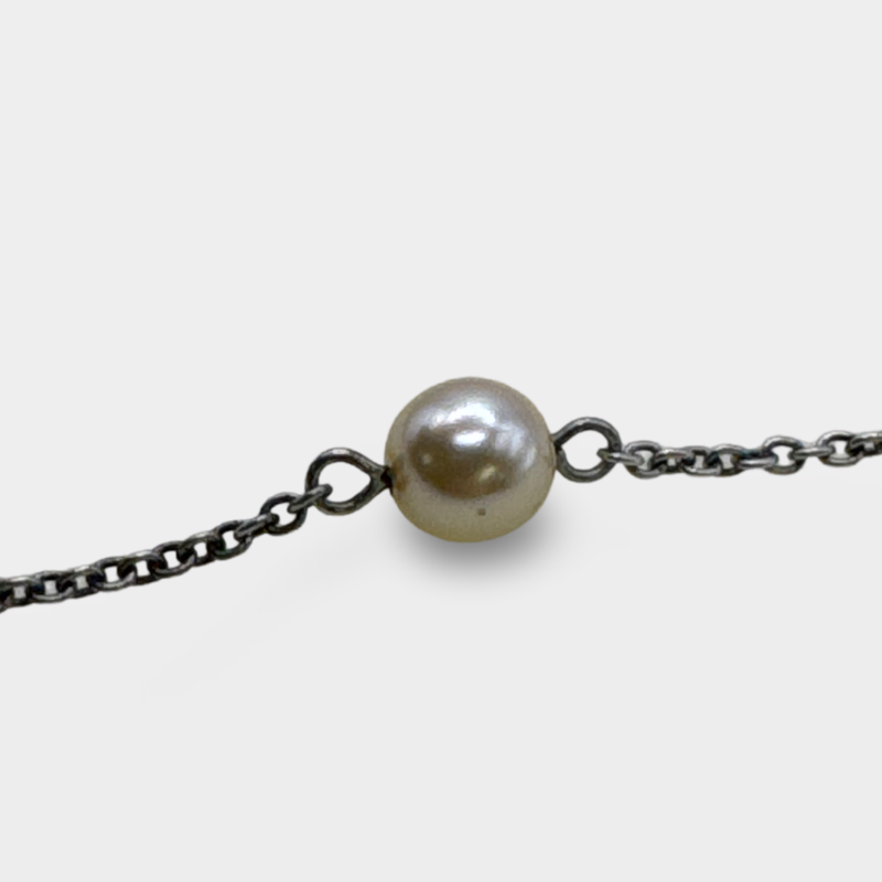 Céline Women's Silver Necklace With Pearls