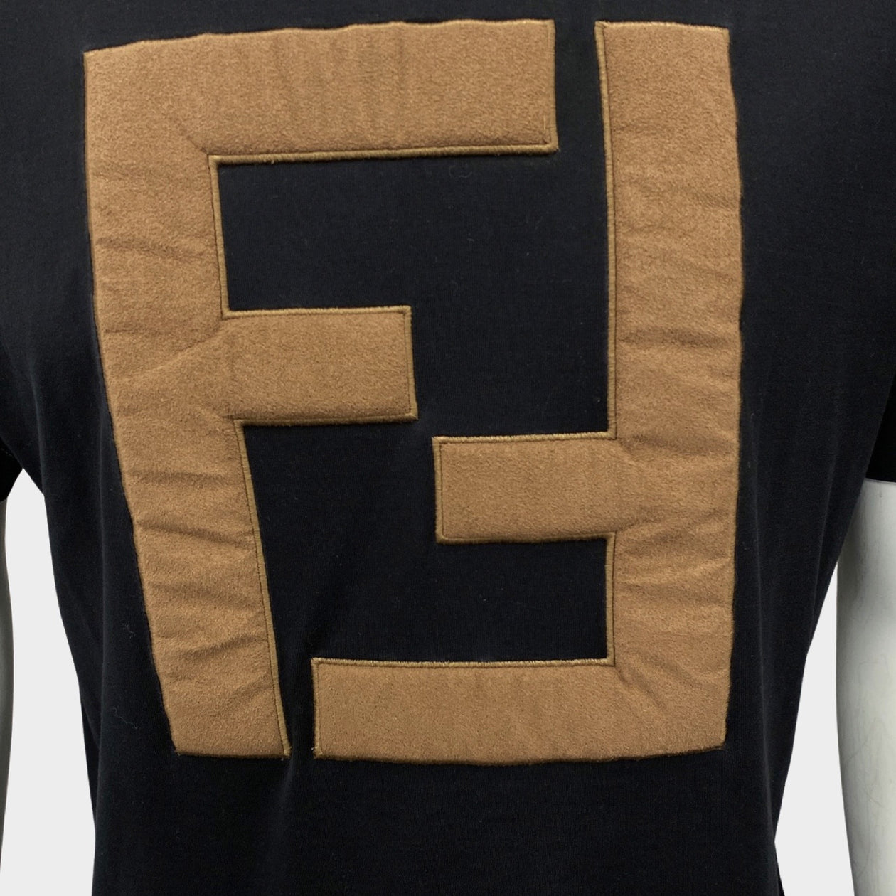 FENDI - Logo-Print Cotton-Jersey T-Shirt - Brown Fendi