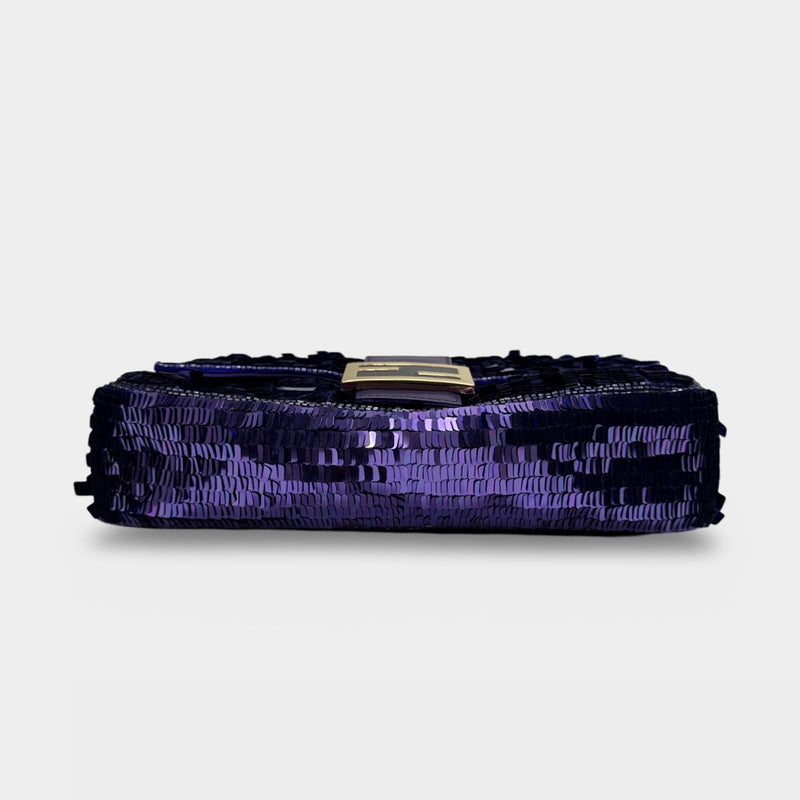 Fendi Women's Purple Sequined Baguette Bag