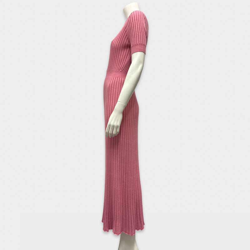 Gabriela Hearst Women's Pink Silk And Cashmere Knit Dress