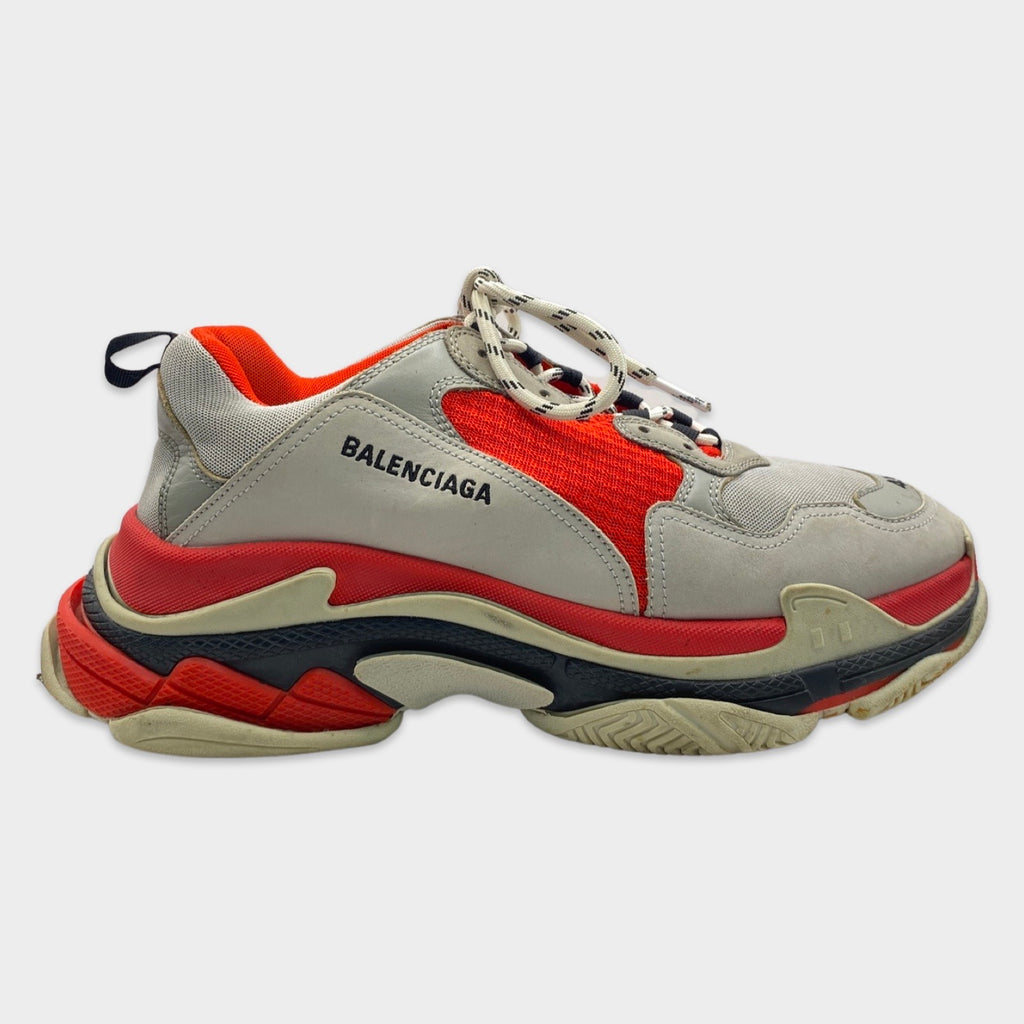 Balenciaga triple s white clearance and red