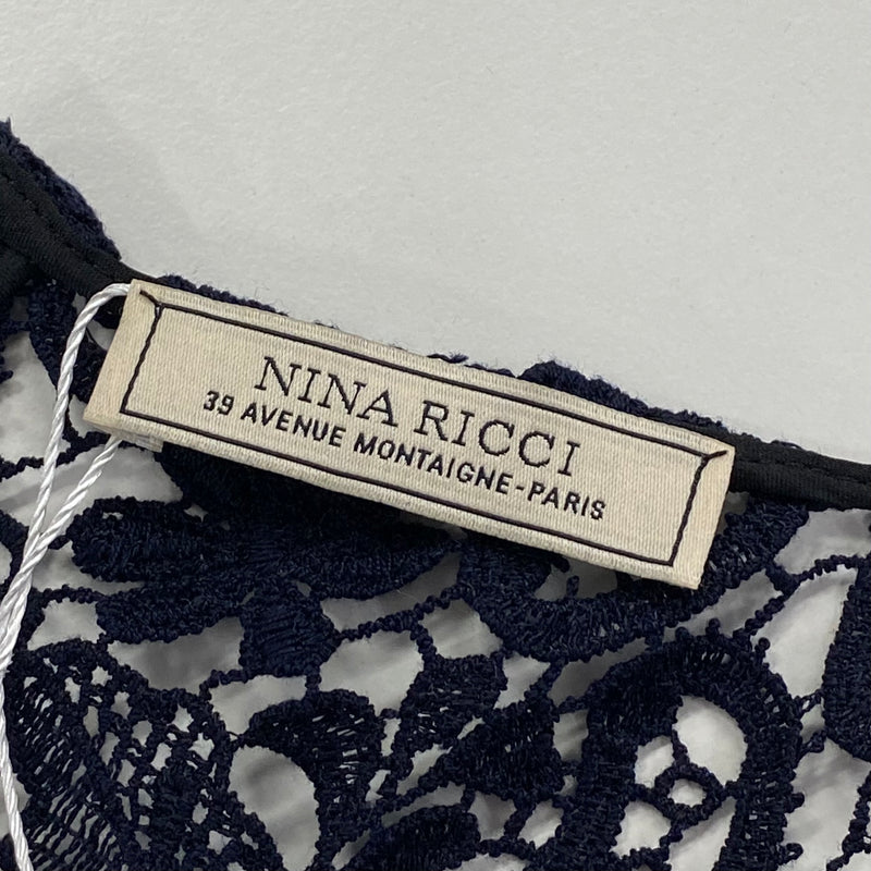 Nina Ricci knee-length navy lace dress