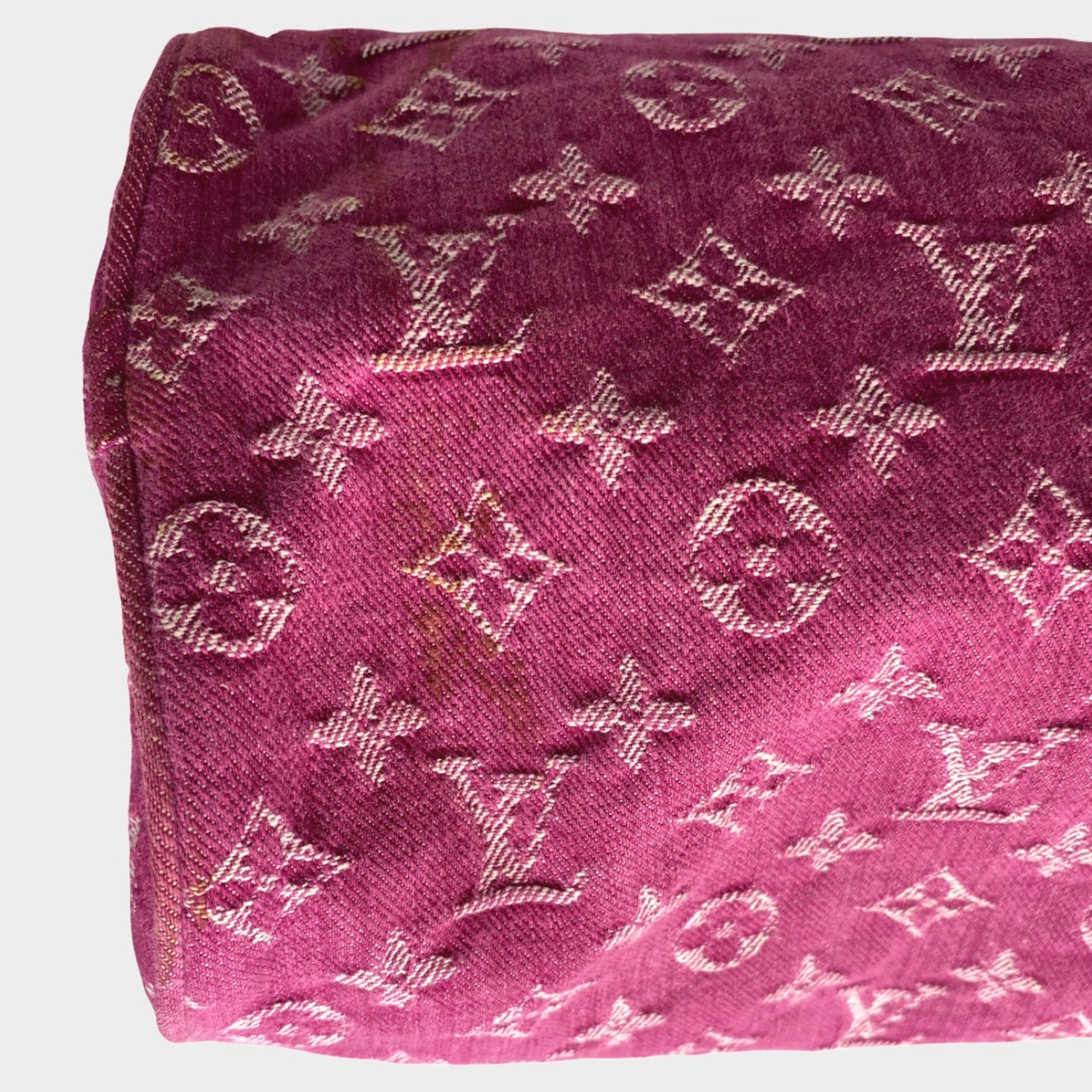 Louis Vuitton Handbag in Pink Monogram Denim Canvas and Natural