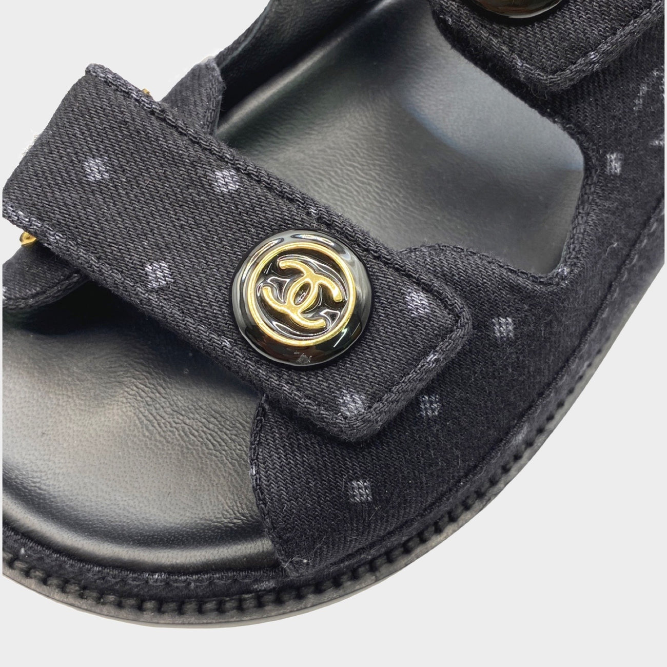 Chanel dad sandals online black